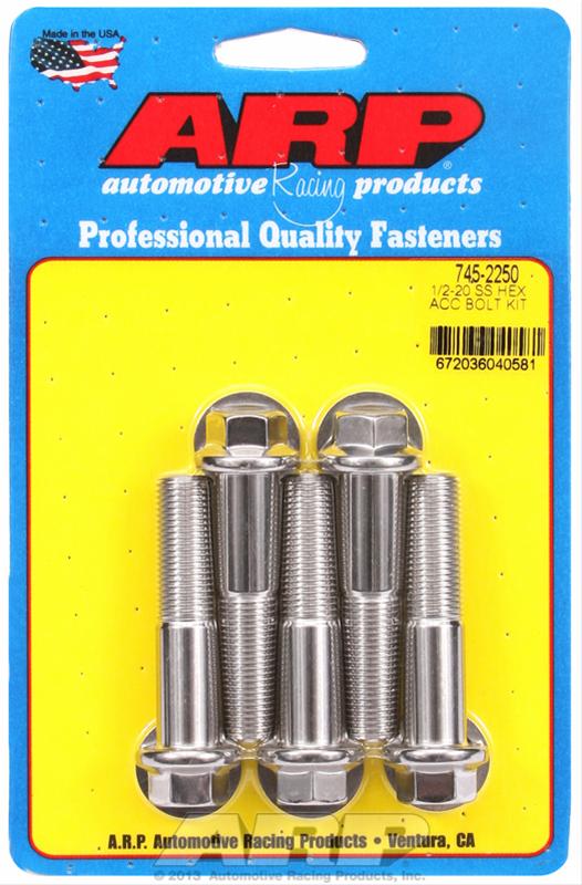 ARP ARP 1/2"-20 x 2.250 hex SS bolts (745-2250) SR