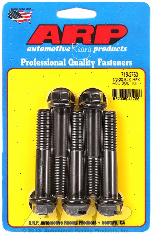 ARP ARP 1/2"-20 x 2.750 hex black oxide bolts (716-2750) SR
