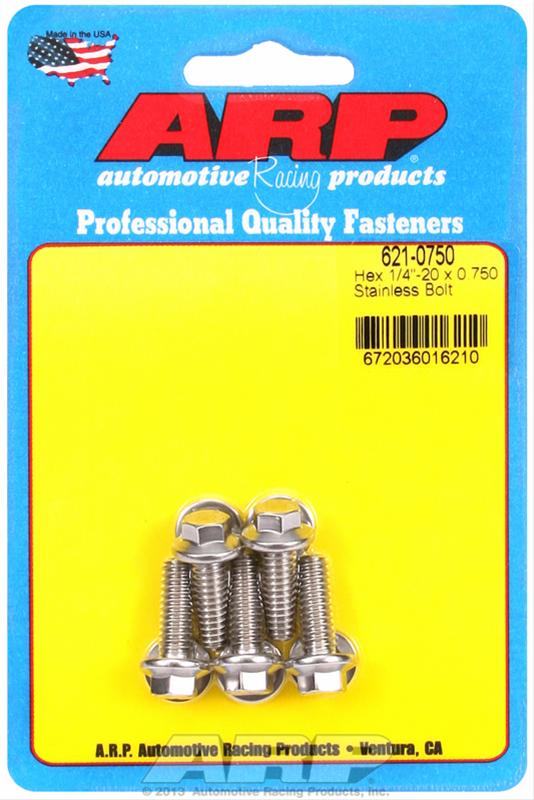 ARP ARP 1/4"-20 x 0.750 hex SS bolts (621-0750) SR