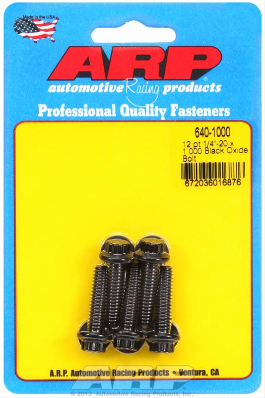 ARP ARP 1/4"-20 x 1.000 12pt black oxide bolts (640-1000) SR