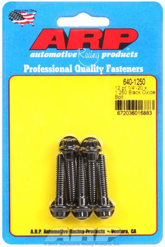 ARP ARP 1/4"-20 x 1.250 12pt black oxide bolts (640-1250) SR