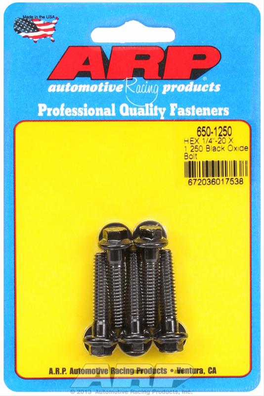 ARP ARP 1/4"-20 X 1.250 hex black oxide bolts (650-1250) SR