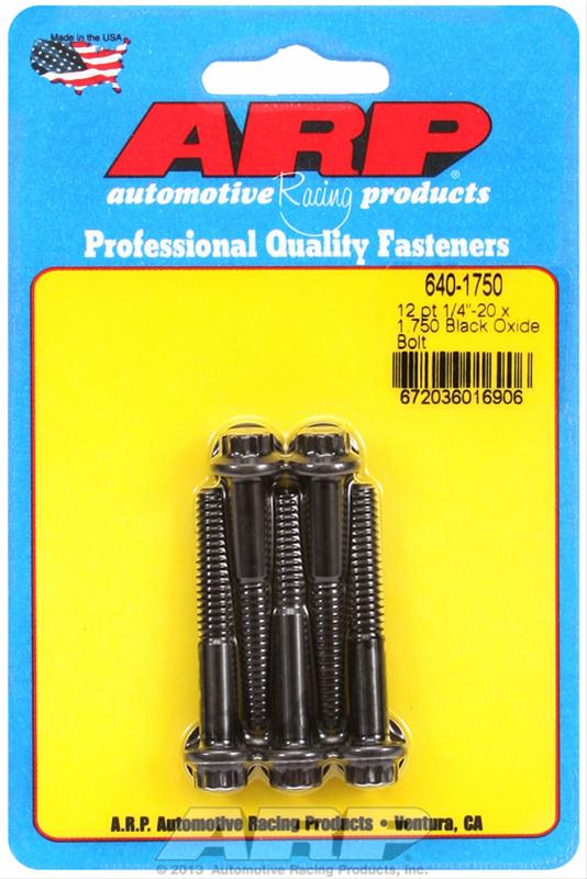 ARP ARP 1/4"-20 x 1.750 12pt black oxide bolts (640-1750) SR