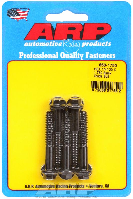 ARP ARP 1/4"-20 X 1.750 hex black oxide bolts (650-1750) SR
