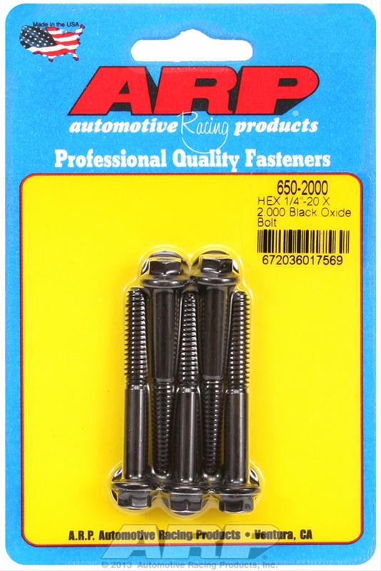 ARP ARP 1/4"-20 X 2.000 hex black oxide bolts (650-2000) SR