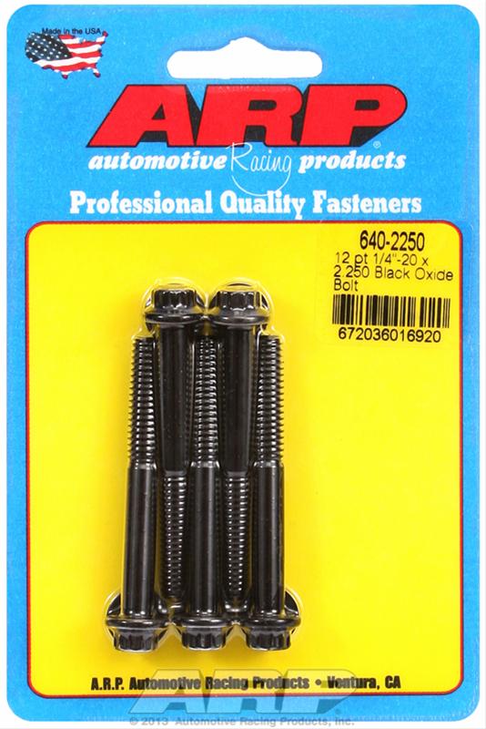 ARP ARP 1/4"-20 x 2.250 12pt black oxide bolts (640-2250) SR