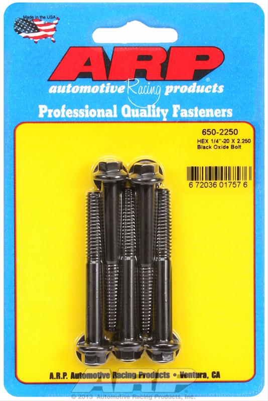 ARP ARP 1/4"-20 X 2.250 hex black oxide bolts (650-2250) SR
