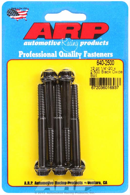 ARP ARP 1/4"-20 x 2.500 12pt black oxide bolts (640-2500) SR