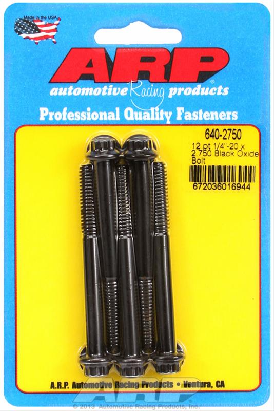 ARP ARP 1/4"-20 x 2.750 12pt black oxide bolts (640-2750) SR