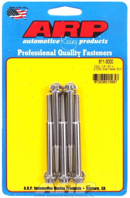 ARP ARP 1/4"-20 x 3.000 12pt SS bolts (611-3000) SR