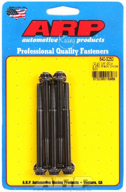 ARP ARP 1/4"-20 x 3.250 12pt black oxide bolts (640-3250) SR