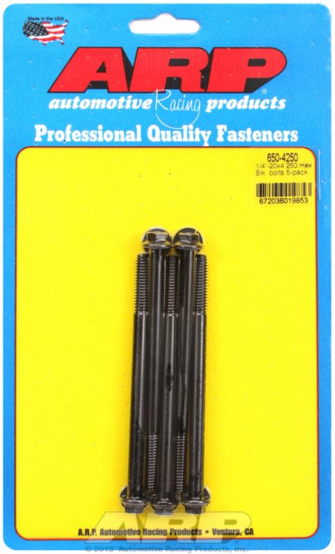 ARP ARP 1/4"-20 X 4.250 hex black oxide bolts (650-4250) SR