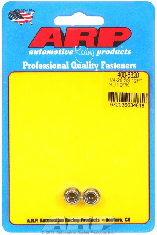ARP ARP 1/4"-28 SS 12pt nut kit (400-8320) SR
