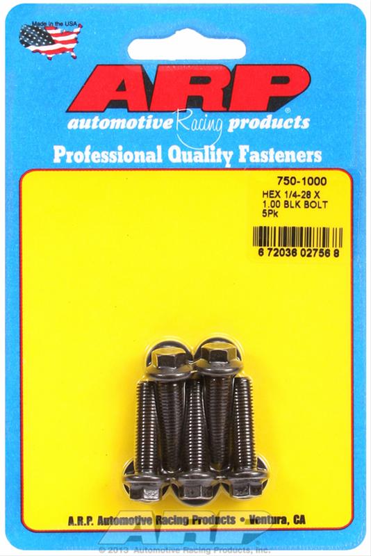 ARP ARP 1/4"-28 x 1.000 hex black oxide bolts (750-1000) SR