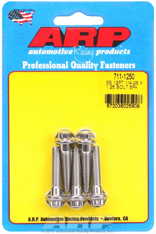 ARP ARP 1/4"-28 x 1.250 12pt SS bolts (711-1250) SR
