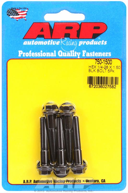ARP ARP 1/4"-28 x 1.500 hex black oxide bolts (750-1500) SR