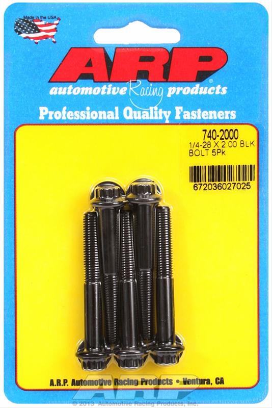 ARP ARP 1/4"-28 x 2.000 12pt black oxide bolts (740-2000) SR