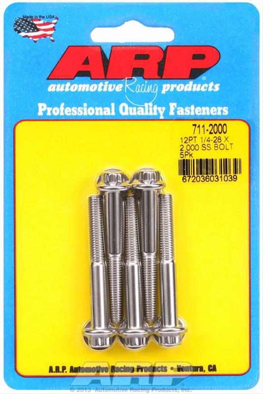 ARP ARP 1/4"-28 x 2.000 12pt SS bolts (711-2000) SR