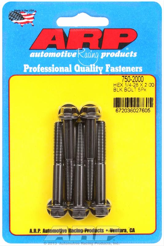 ARP ARP 1/4"-28 x 2.000 hex black oxide bolts (750-2000) SR