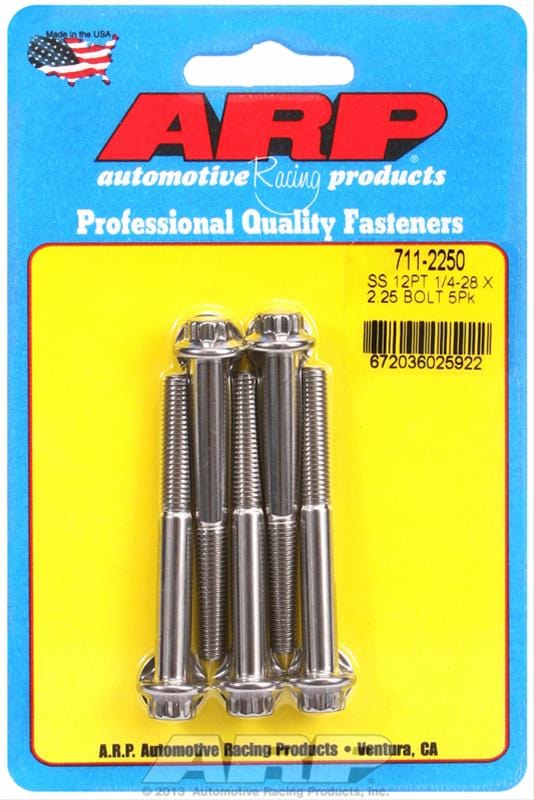 ARP ARP 1/4"-28 x 2.250 12pt SS bolts (711-2250) SR