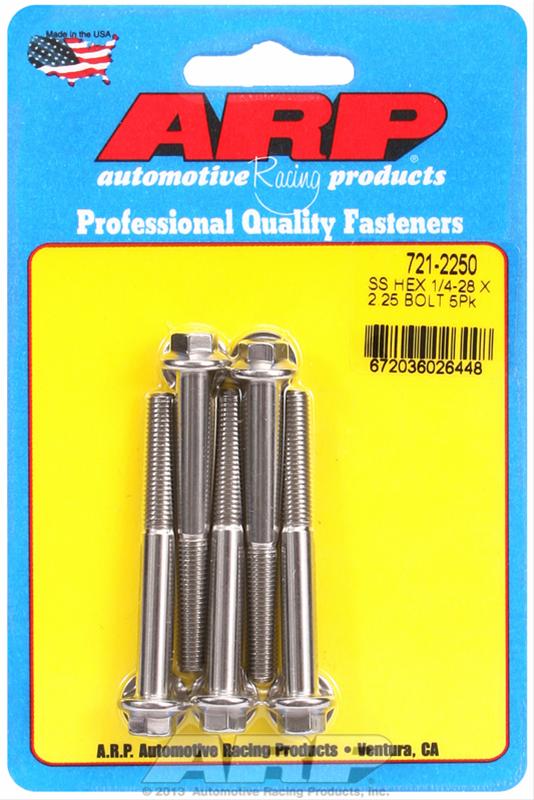ARP ARP 1/4"-28 x 2.250 hex SS bolts (721-2250) SR