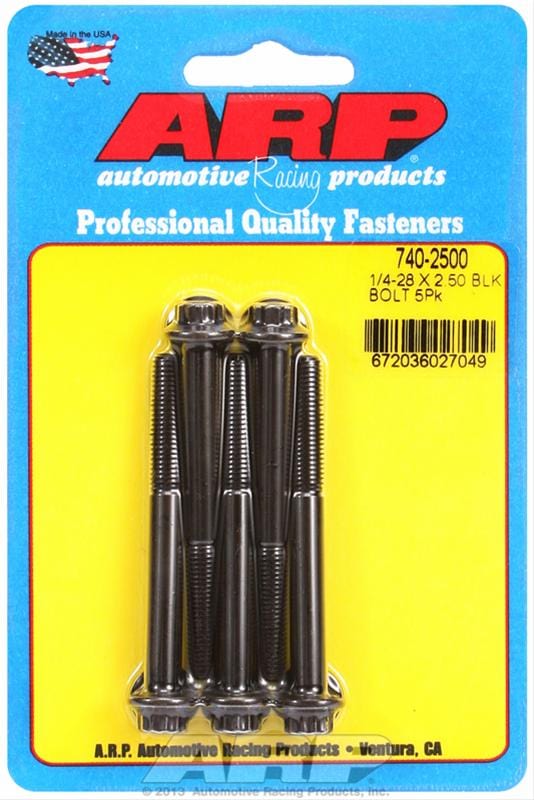 ARP ARP 1/4"-28 x 2.500 12pt black oxide bolts (740-2500) SR