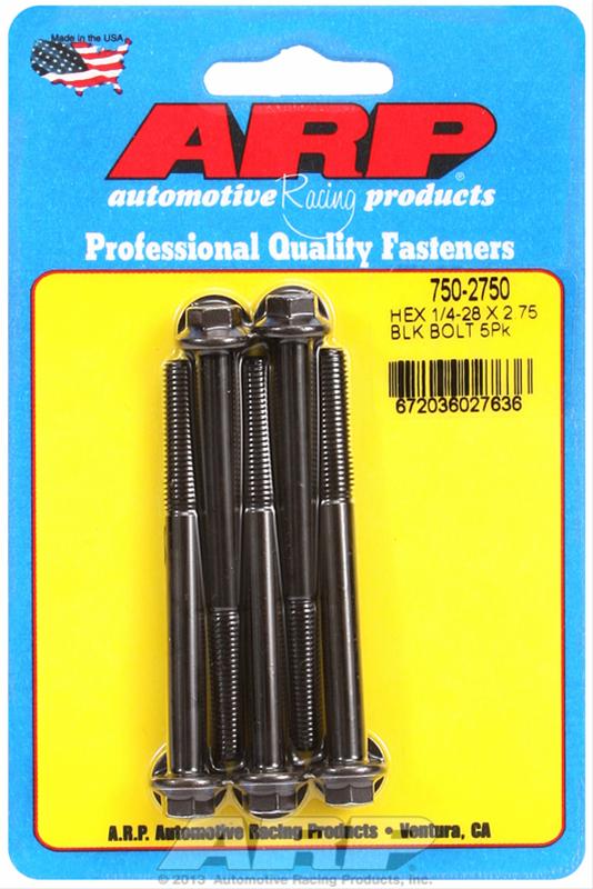 ARP ARP 1/4"-28 x 2.750 hex black oxide bolts (750-2750) SR