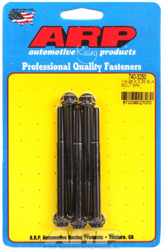 ARP ARP 1/4"-28 x 3.250 12pt black oxide bolts (740-3250) SR
