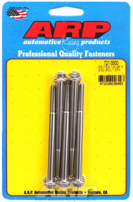 ARP ARP 1/4"-28 x 3.500 hex SS bolts (721-3500) SR