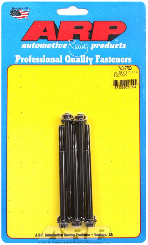ARP ARP 1/4"-28 x 3.750 12pt black oxide bolts (740-3750) SR