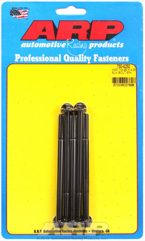 ARP ARP 1/4"-28 x 4.250 hex black oxide bolts (750-4250) SR