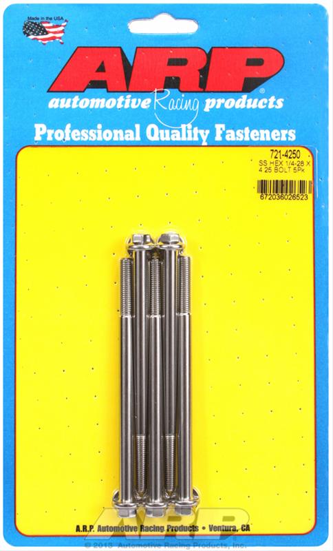 ARP ARP 1/4"-28 x 4.250 hex SS bolts (721-4250) SR