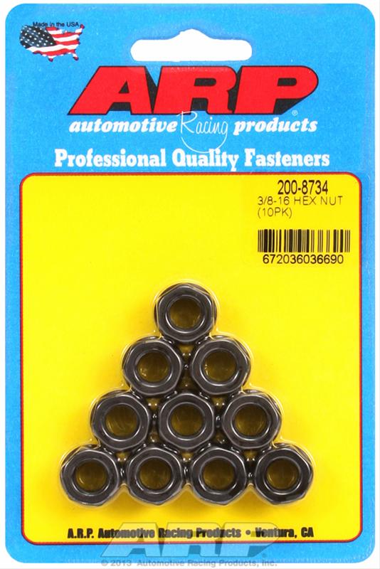 ARP ARP 3/8-16 black hex nut kit (200-8734) SR
