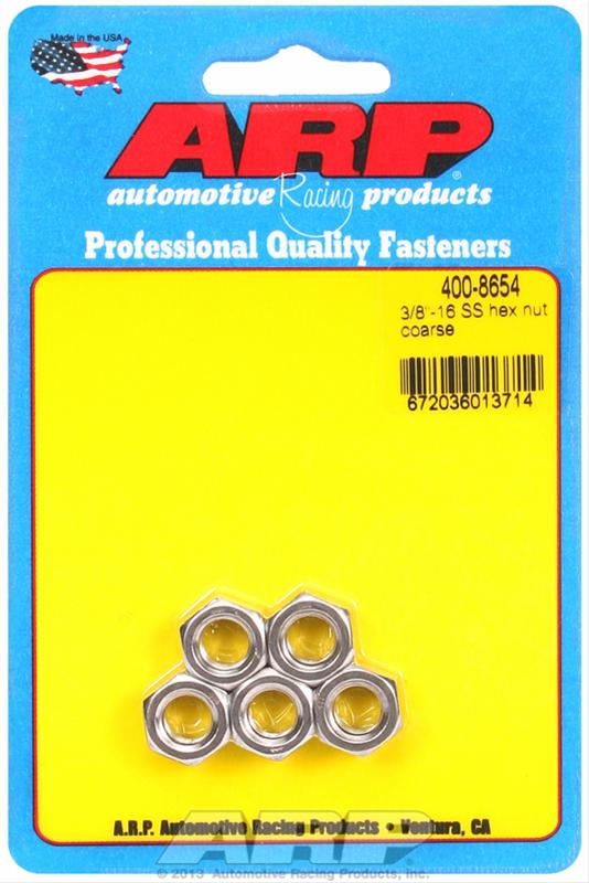 ARP ARP 3/8"-16 SS coarse hex nut kit (400-8654) SR