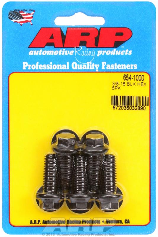 ARP ARP 3/8"-16 x 1.000 hex 7/16 wrenching black oxide bolts (654-1000) SR