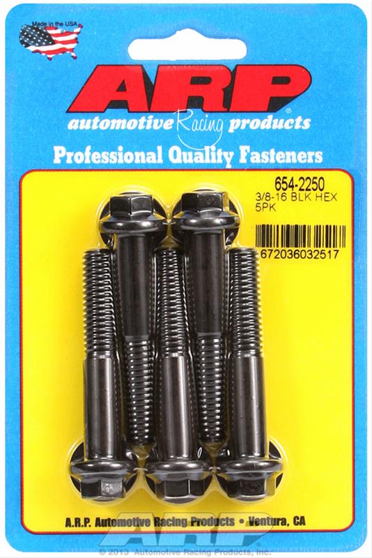 ARP ARP 3/8"-16 x 2.250 hex 7/16 wrenching black oxide bolts (654-2250) SR