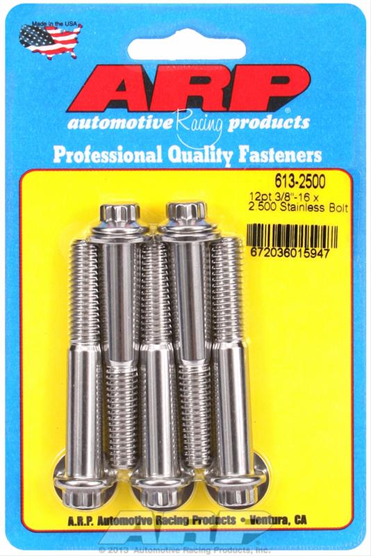 ARP ARP 3/8"-16 x 2.500 12pt SS bolts (613-2500) SR