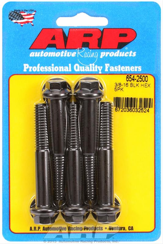 ARP ARP 3/8"-16 x 2.500 hex 7/16 wrenching black oxide bolts (654-2500) SR