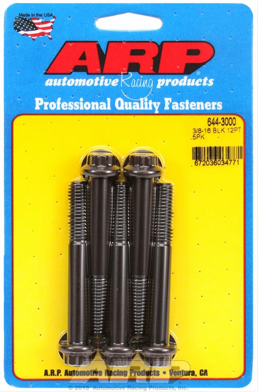 ARP ARP 3/8"-16 x 3.000 12pt 7/16 wrenching black oxide bolts (644-3000) SR