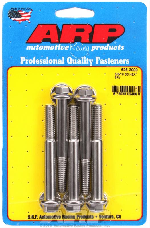 ARP ARP 3/8"-16 x 3.000 hex 7/16 wrenching SS bolts (625-3000) SR