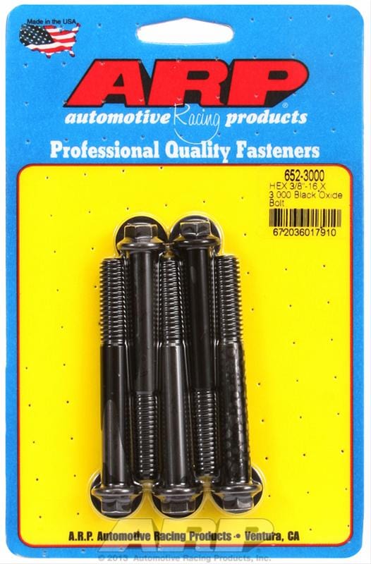 ARP ARP 3/8"-16 X 3.000 hex black oxide bolts (652-3000) SR