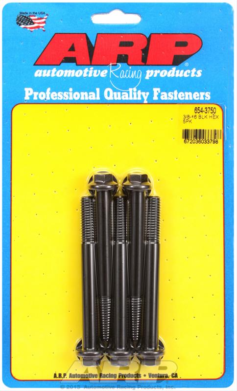 ARP ARP 3/8"-16 x 3.750 hex 7/16 wrenching black oxide bolts (654-3750) SR