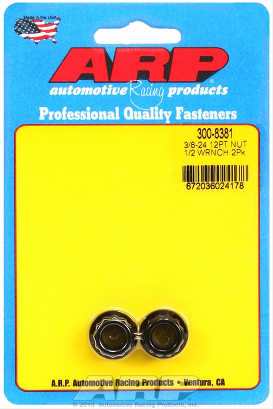 ARP ARP 3/8"-24 1/2" socket 12pt nut kit (300-8381) SR