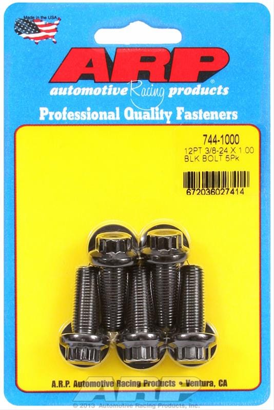ARP ARP 3/8"-24 x 1.000 12pt 7/16 wrenching black oxide bolts (744-1000) SR