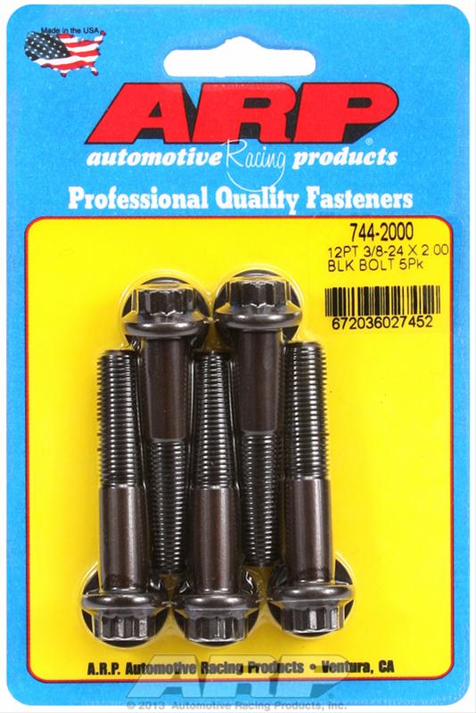 ARP ARP 3/8"-24 x 2.000 12pt 7/16 wrenching black oxide bolts (744-2000) SR