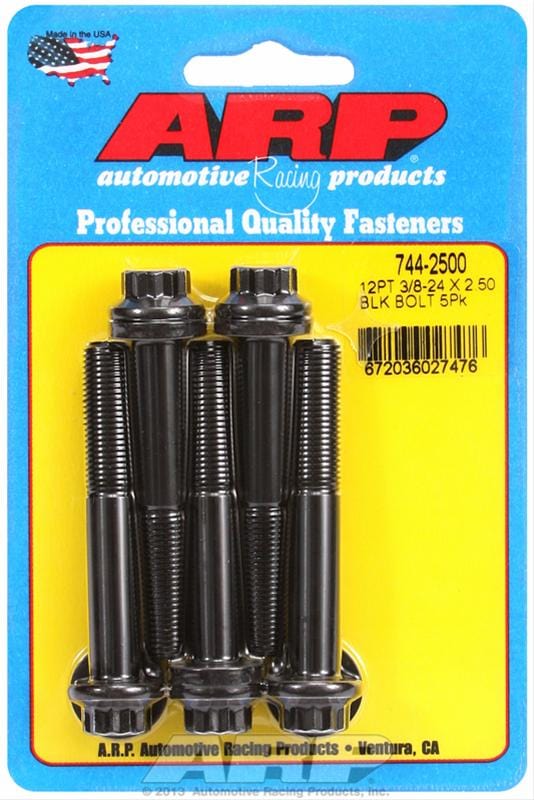 ARP ARP 3/8"-24 x 2.500 12pt 7/16 wrenching black oxide bolts (744-2500) SR