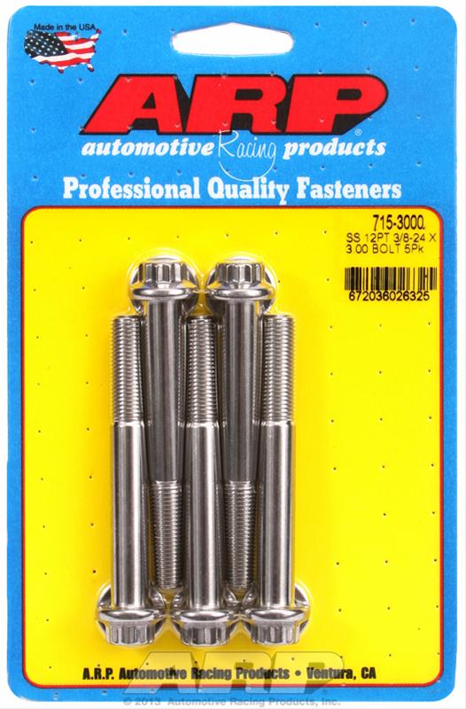 ARP ARP 3/8"-24 x 3.000 12pt 7/16 wrenching SS bolts (715-3000) SR
