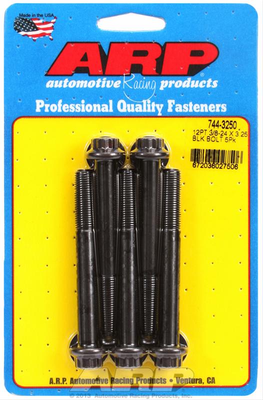 ARP ARP 3/8"-24 x 3.250 12pt 7/16 wrenching black oxide bolts (744-3250) SR