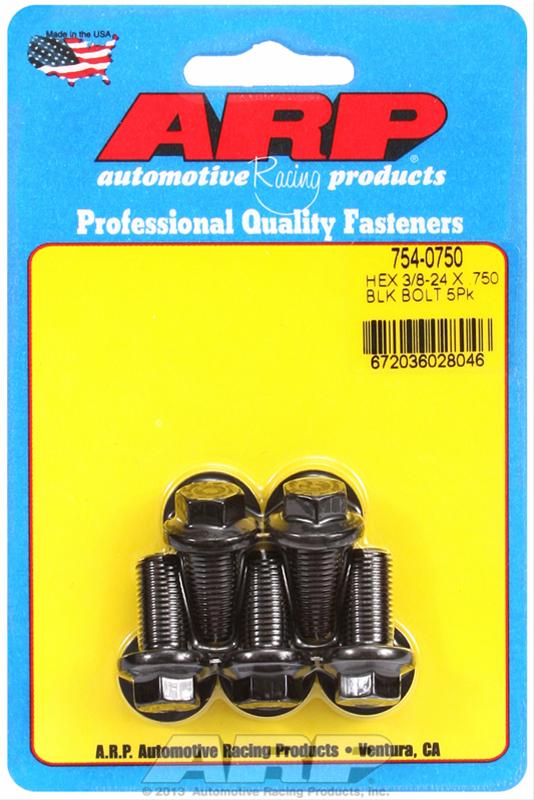 ARP ARP 3/8"-24 x .750 hex 7/16 wrenching black oxide bolts (754-0750) SR