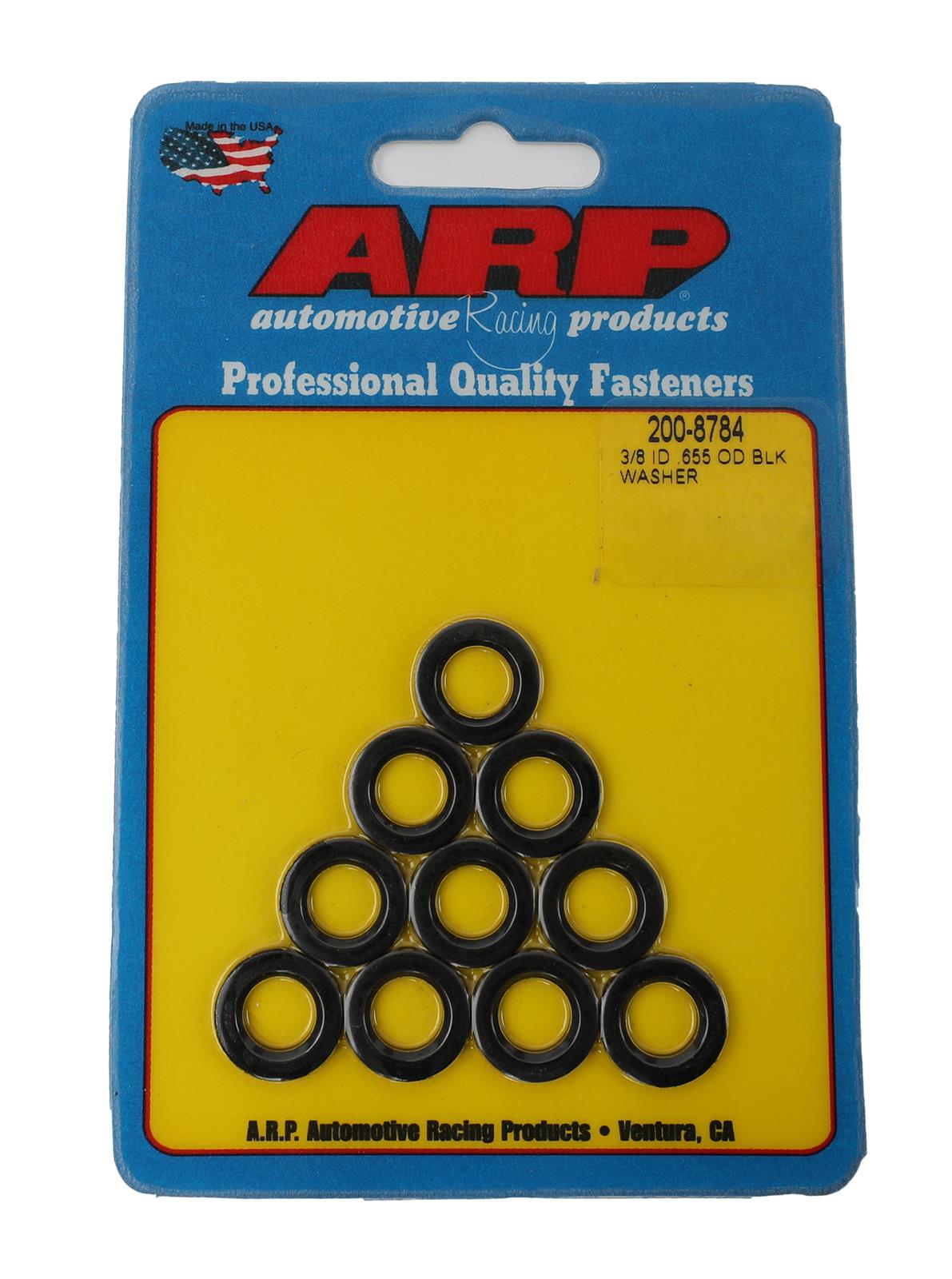 ARP ARP 3/8 ID .655 OD black washer 10pk (200-8784) SR